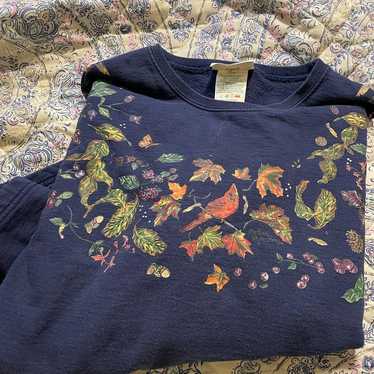 Vintage Northern Reflections Womens Sweatshirt Large Blue Sweater Top NEW