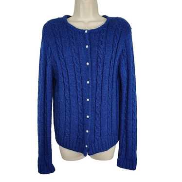 Jennifer Moore Faux Pearl Button Cardigan Sweater… - image 1