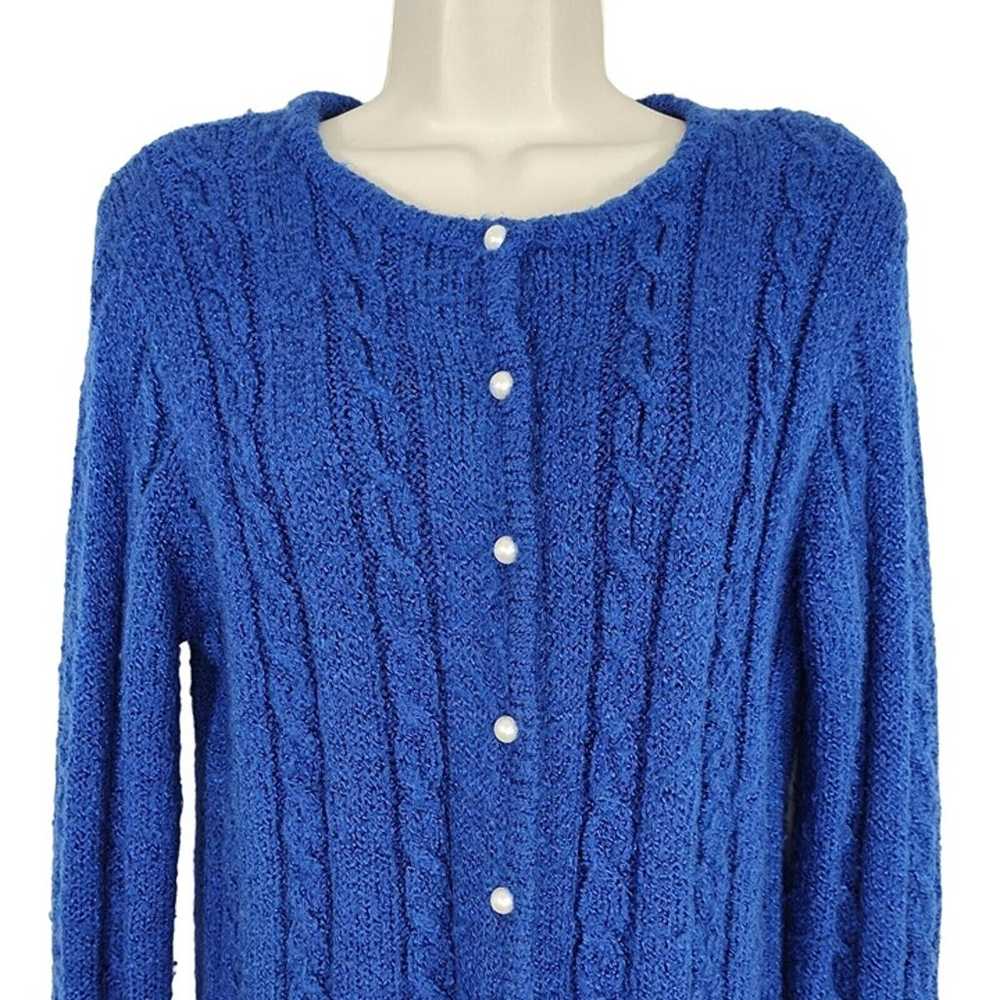 Jennifer Moore Faux Pearl Button Cardigan Sweater… - image 2