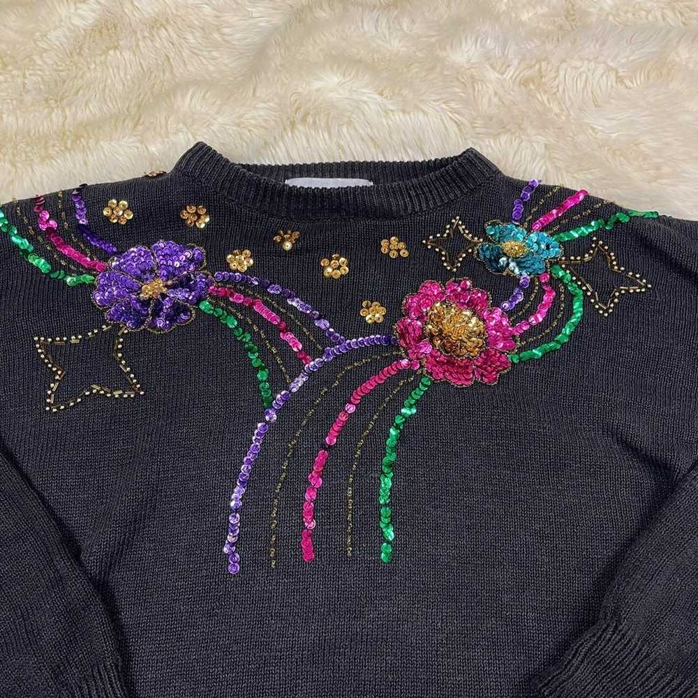 Vintage Beaded Sweater - image 3
