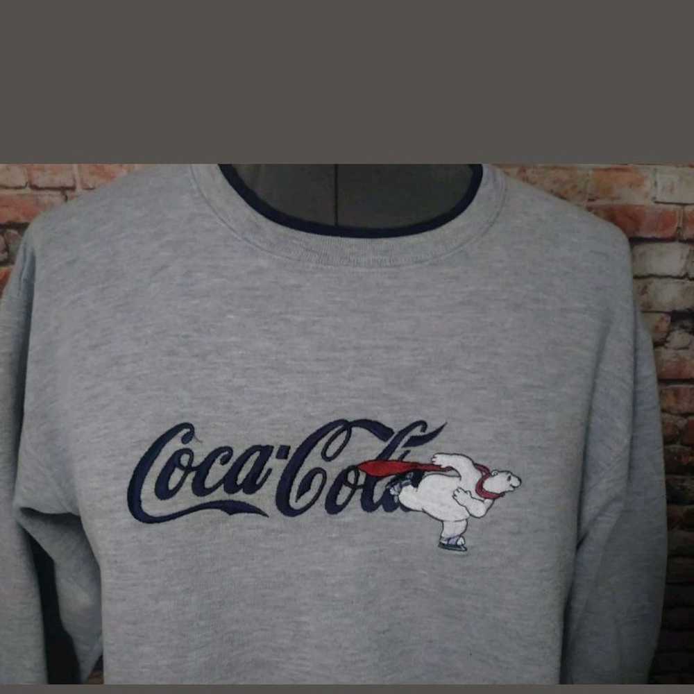 Vintage Coca Cola Sweatshirt Womens L - image 2