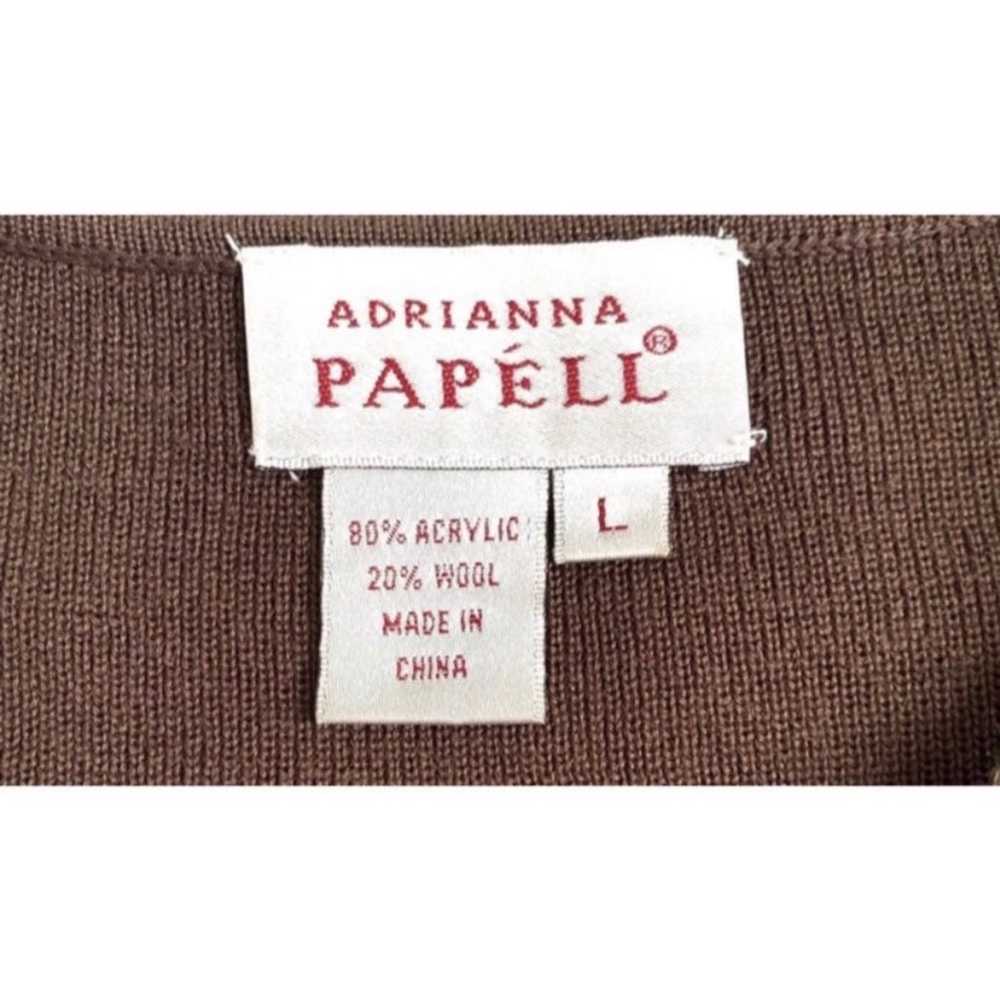 Adrianna Papell Brown & Beige Vintage Floral Wool… - image 10