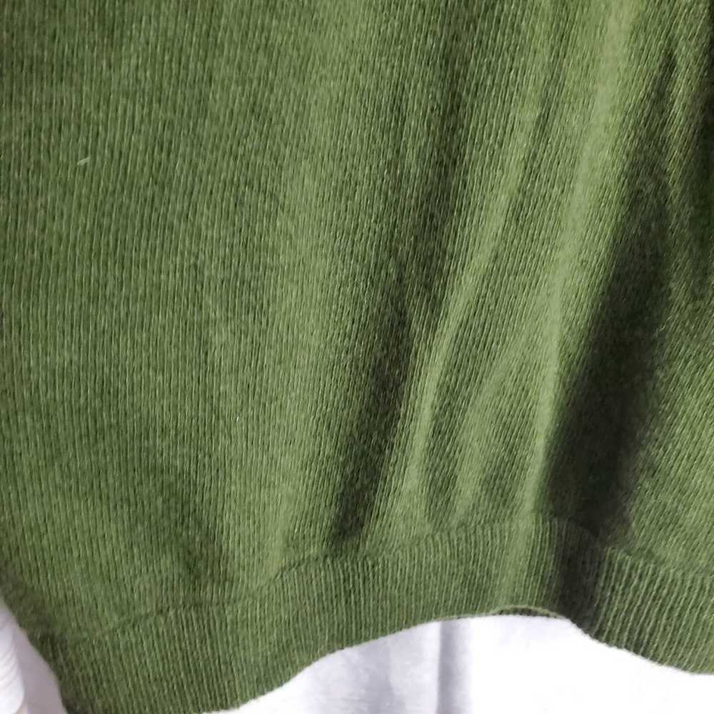 Vintage 90s Liz Wear Lambs Wool Green Pullover Lo… - image 4
