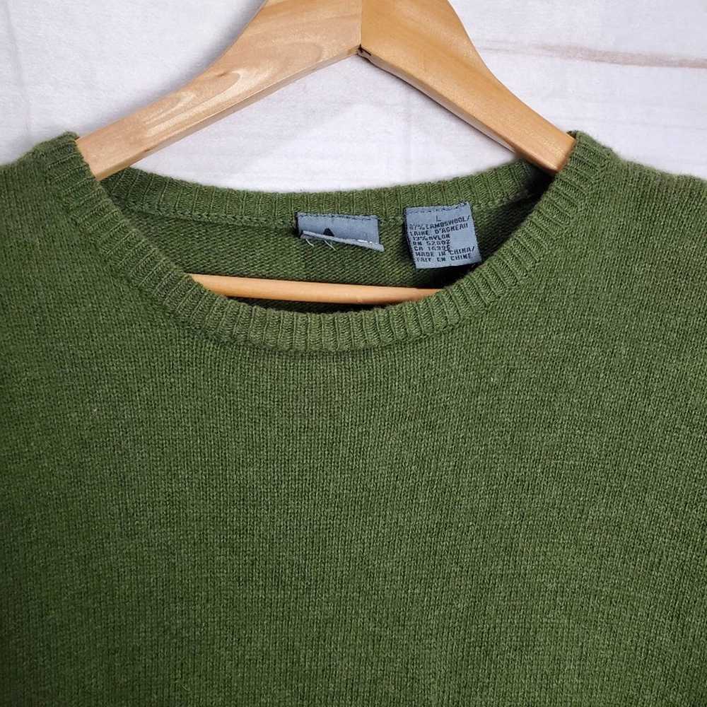 Vintage 90s Liz Wear Lambs Wool Green Pullover Lo… - image 5