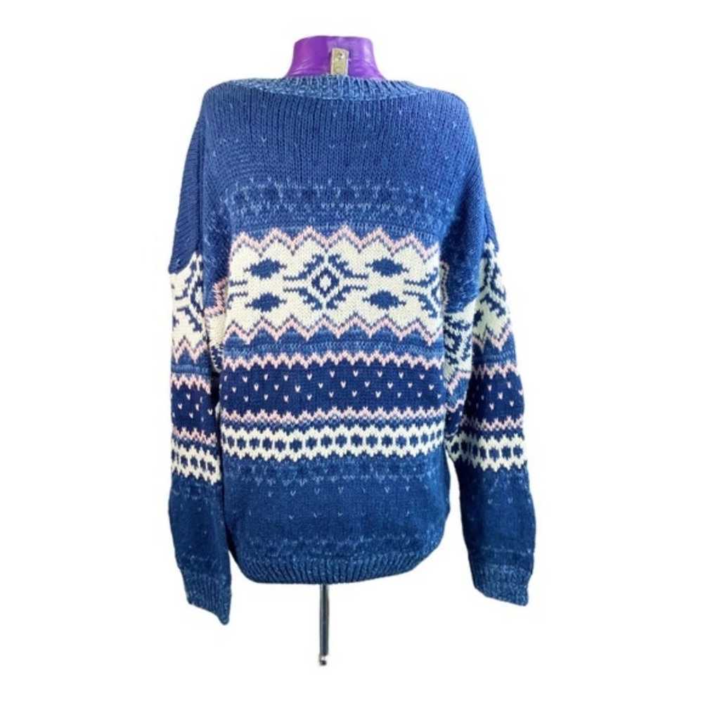 Best American Clothing Co. vintage heavy knit blu… - image 2