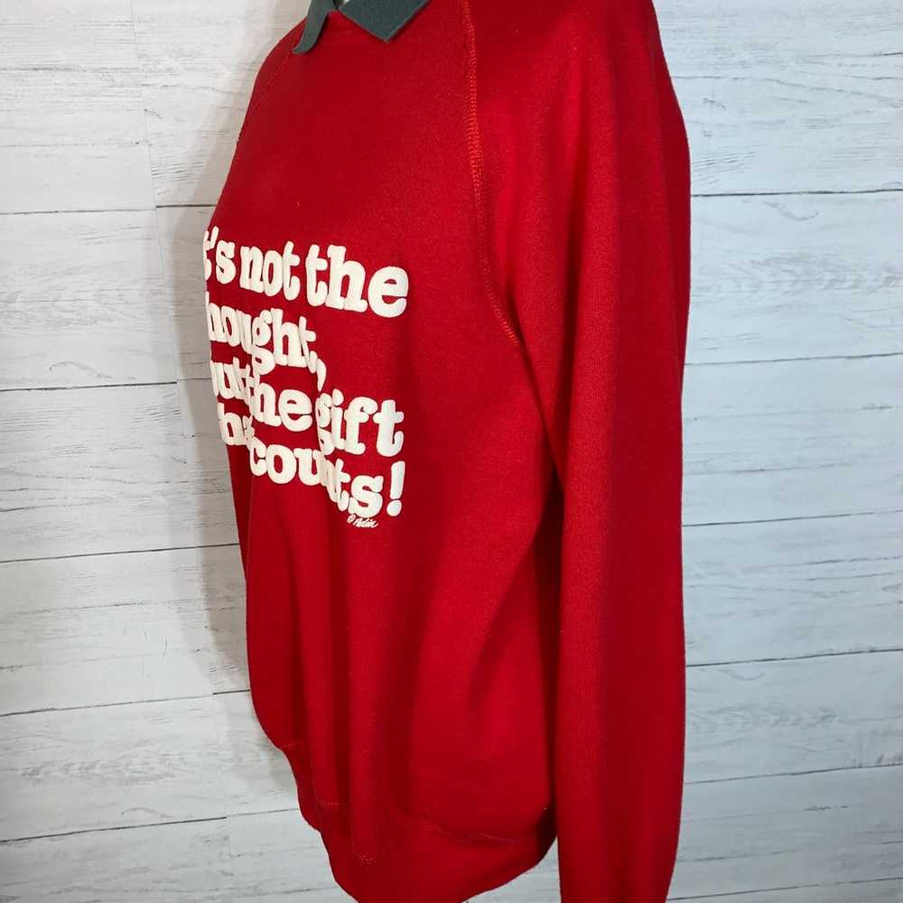 vintage lee red sweatshirt christmas puffy letter… - image 3