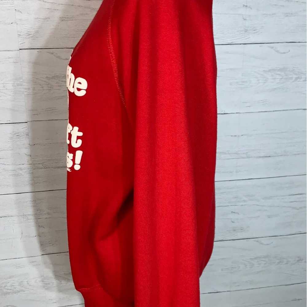 vintage lee red sweatshirt christmas puffy letter… - image 4