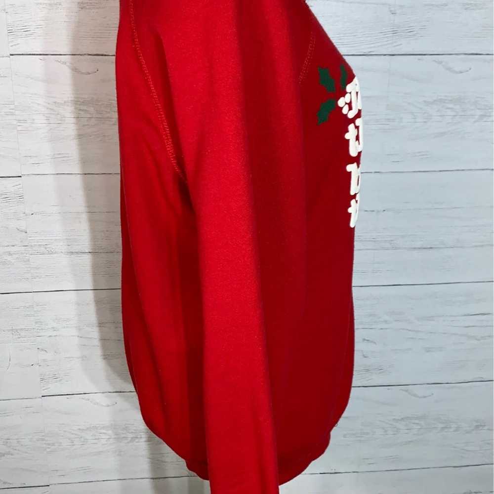 vintage lee red sweatshirt christmas puffy letter… - image 6
