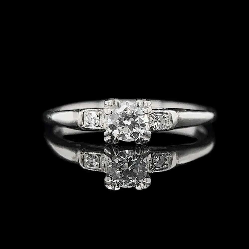.25ct. Diamond & White Gold Vintage Engagement Ri… - image 2