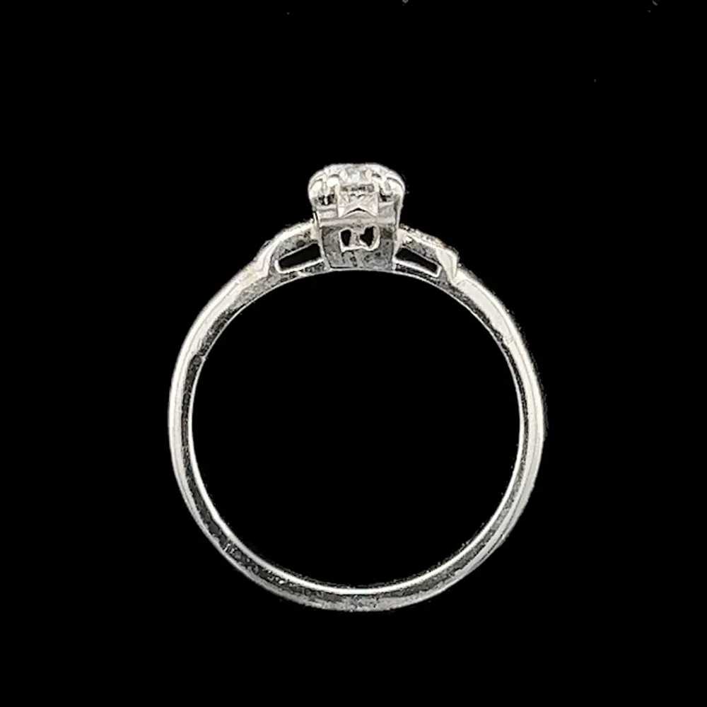 .25ct. Diamond & White Gold Vintage Engagement Ri… - image 5