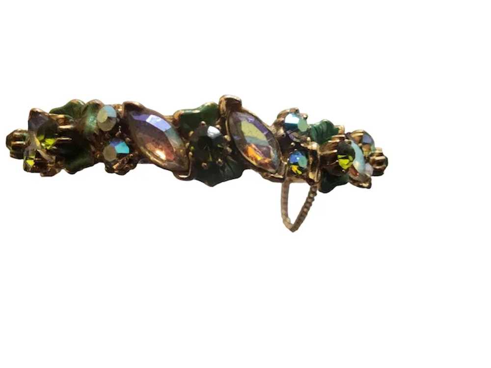 Vintage Unsigned Jewel Encrusted Bangle Bracelet … - image 3