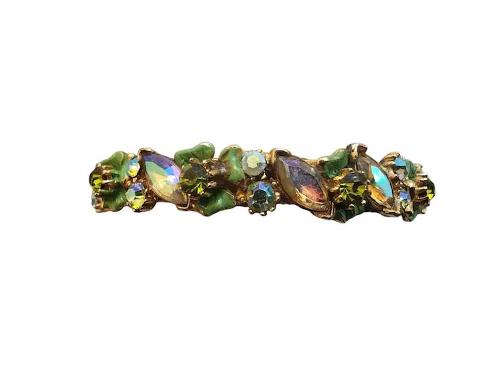 Vintage Unsigned Jewel Encrusted Bangle Bracelet … - image 4
