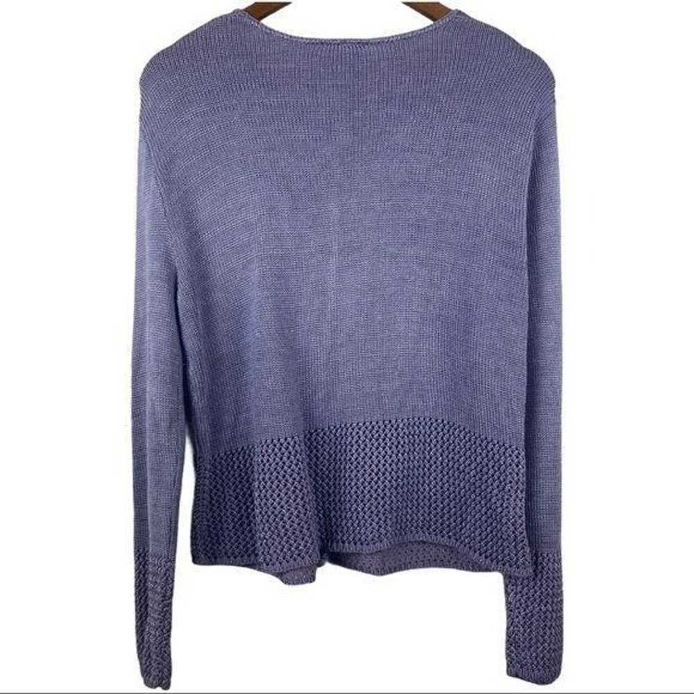CLIO Women's Purple Vintage Chunky Knit Pearl But… - image 2