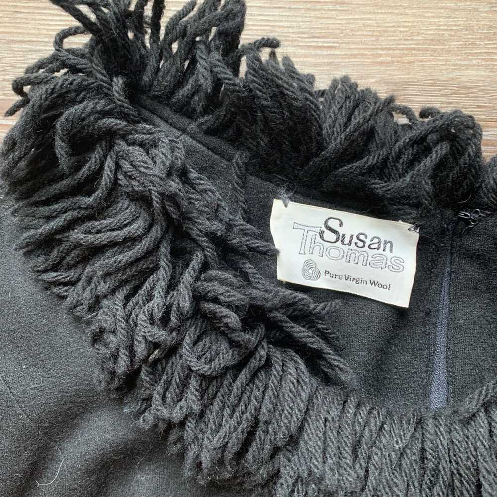 Vintage Susan Thomas Black Pure Virgin Wool Sweat… - image 3