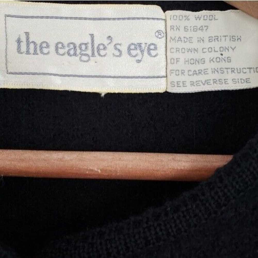 EAGLES EYE Black Size L Vintage Sweater Jacket 10… - image 6