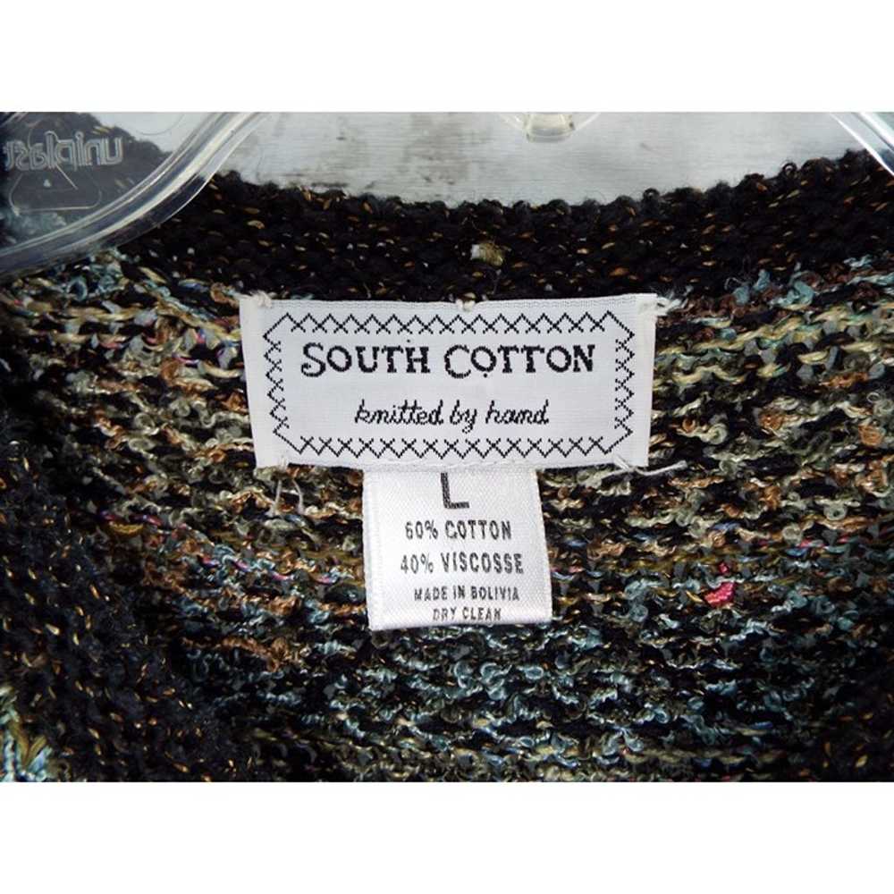 Vintage South Cotton Women's Hand Knit Cardigan S… - image 4