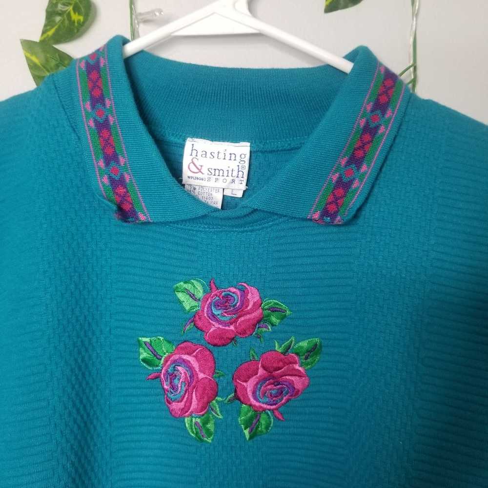 Vintage Hasting&Smith Sport Womens Large Floral E… - image 2