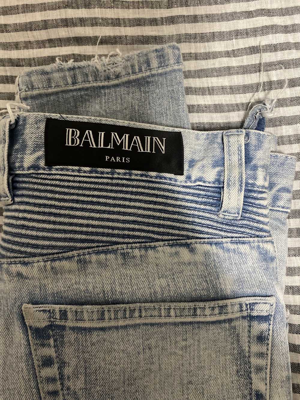 Balmain Balmain Light Blue Distressed Jeans - image 3
