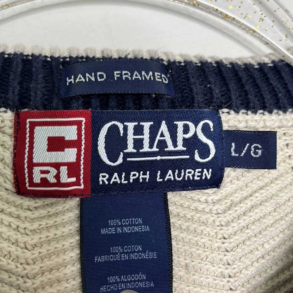 Chaps Ralph Lauren cream knit vintage sweater - image 3