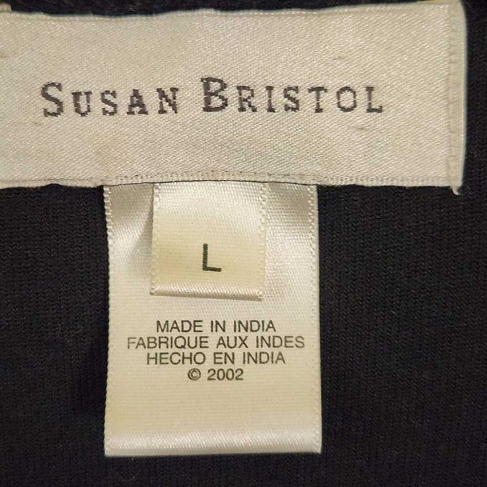 Susan Bristol Vintage Mixed Media Black Open Fron… - image 9