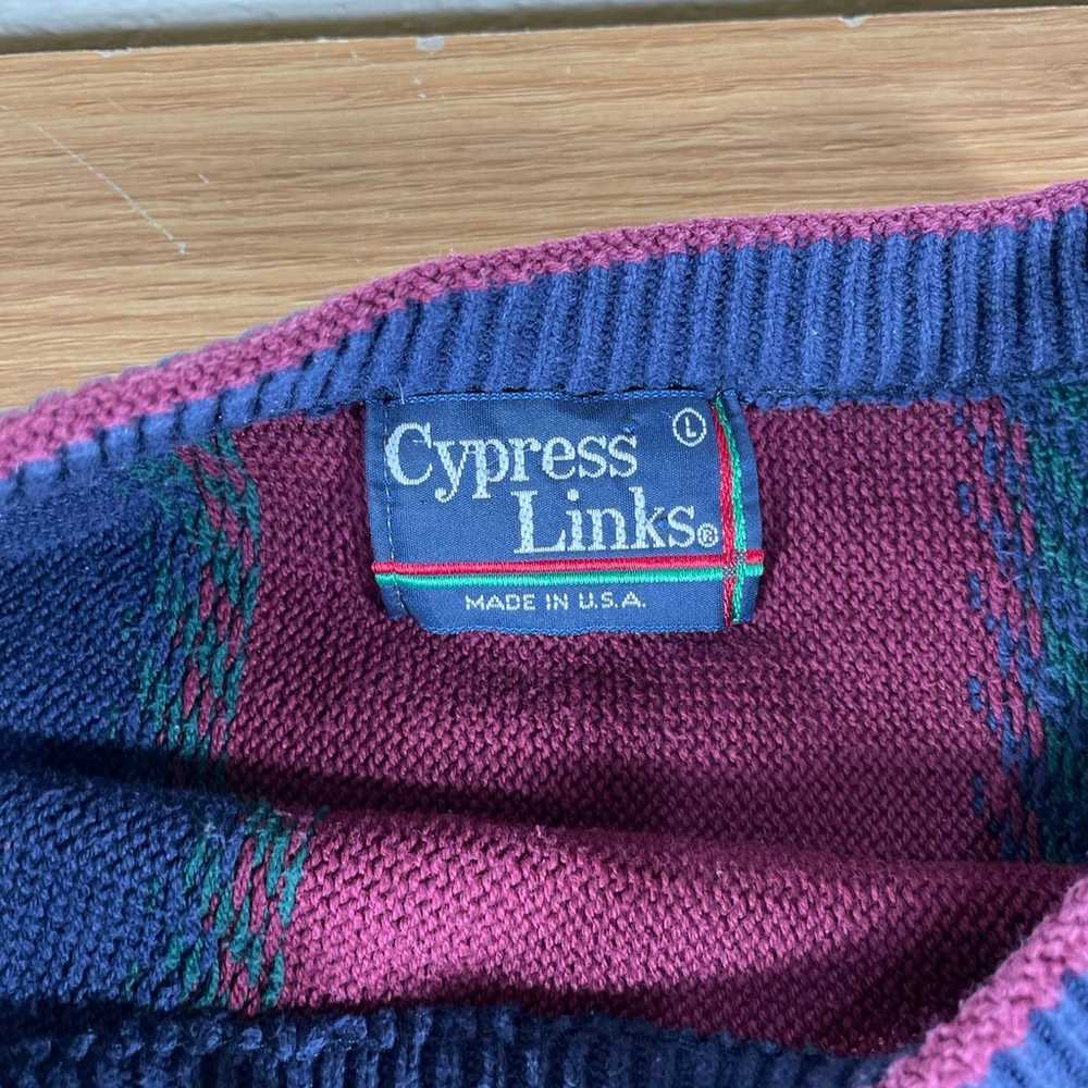 Vintage Cypress Links USA Made Cotton Knit Golf C… - image 4