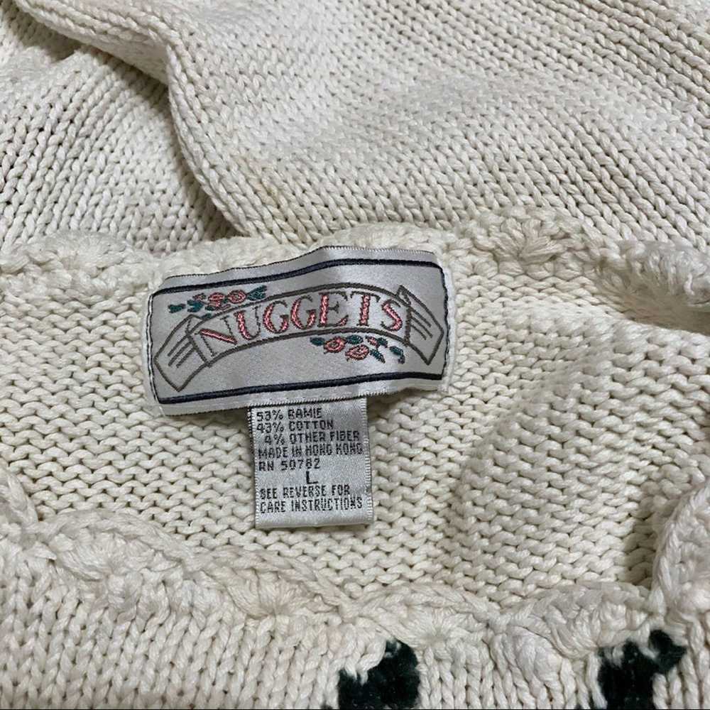 Nuggets Vintage Knit Sweater Women L - image 9