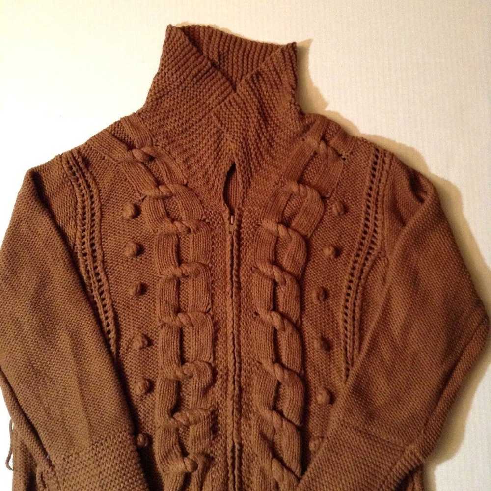 VTG Storybook Knits Sweater Women's L Brown Cable… - image 3