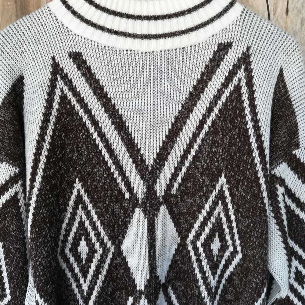 Vintage Oversized Diamond Sweater - image 3