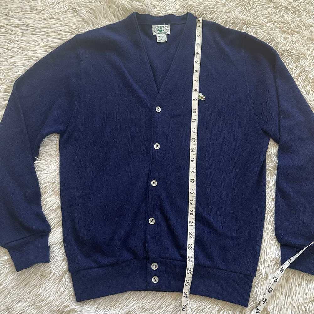 Vintage Lacoste Izod blue 5 button cardigan sweat… - image 4