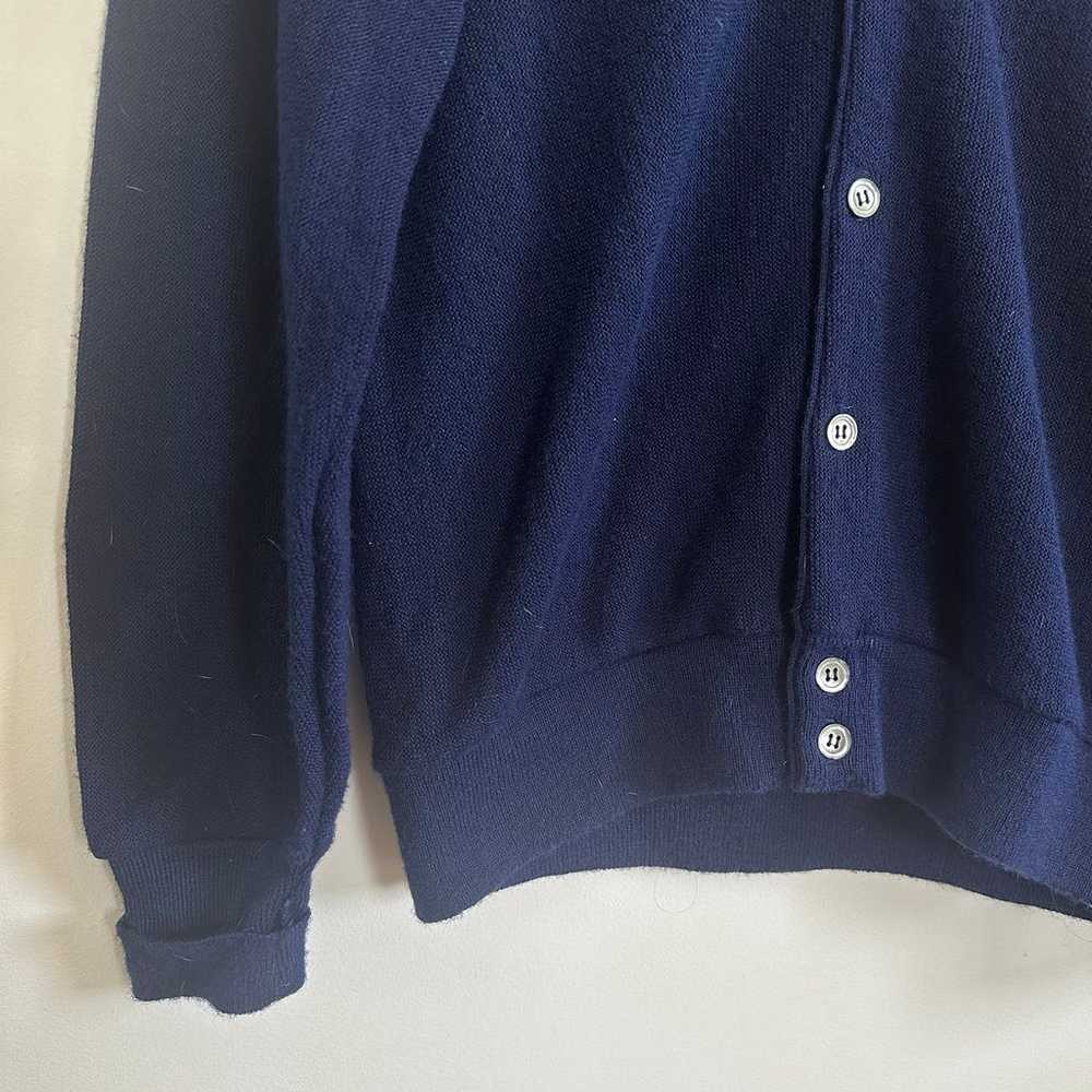 Vintage Lacoste Izod blue 5 button cardigan sweat… - image 6