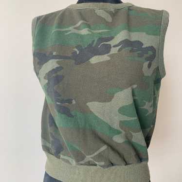 L - RARE 80s Vintage Wrangler Camo Camouflage Slee