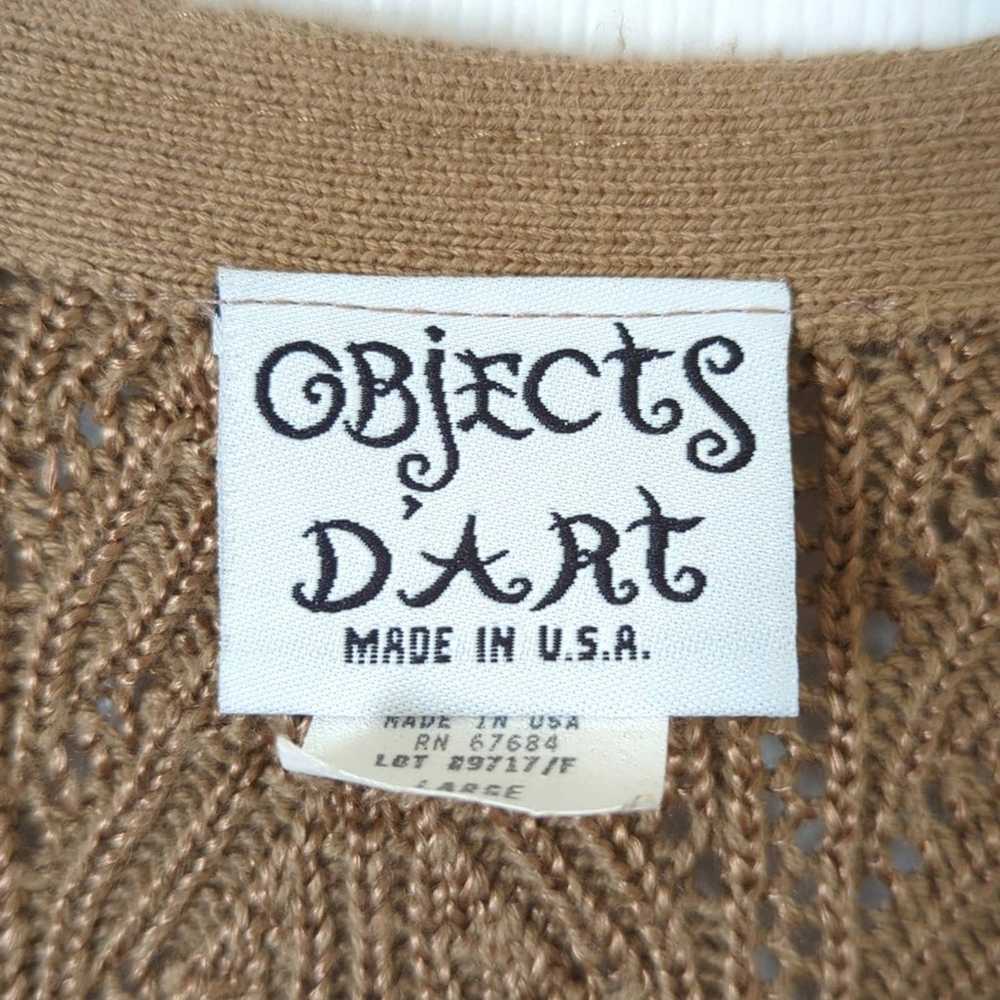 Objects D'Art 90's Vintage Cable Knit V-neck Half… - image 3
