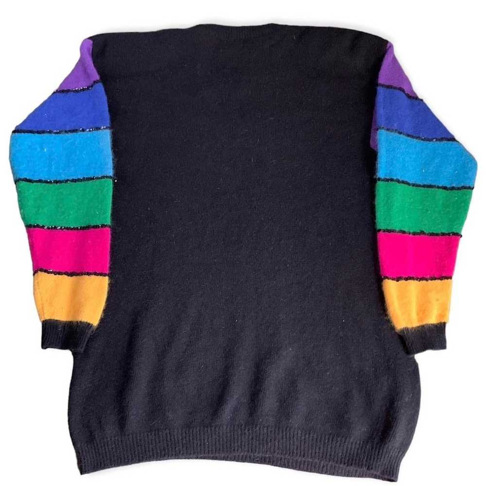 Pullover Colorful Abstract Vintage Sweater - image 2