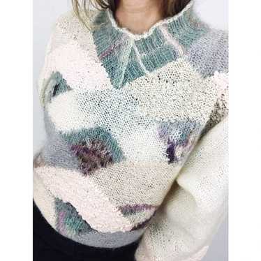 Vintage Patterned Hand-Knitted Sweater