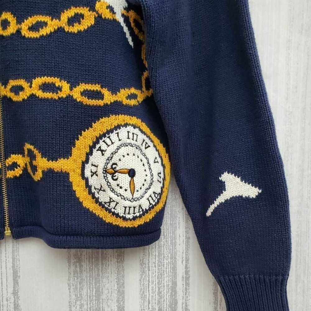 Rare Vtg Belle Pointe Golf Clock Sweater - image 7