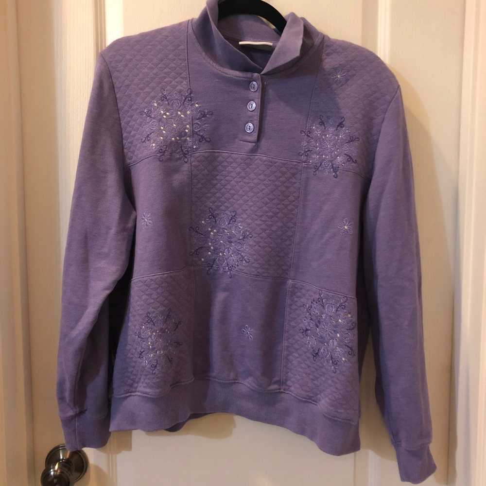 Alfred Dunner Purple Vintage Sweater - image 4