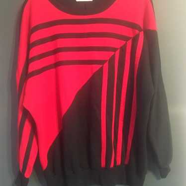 Retro Vintage Sweatshirt Black And Red - image 1