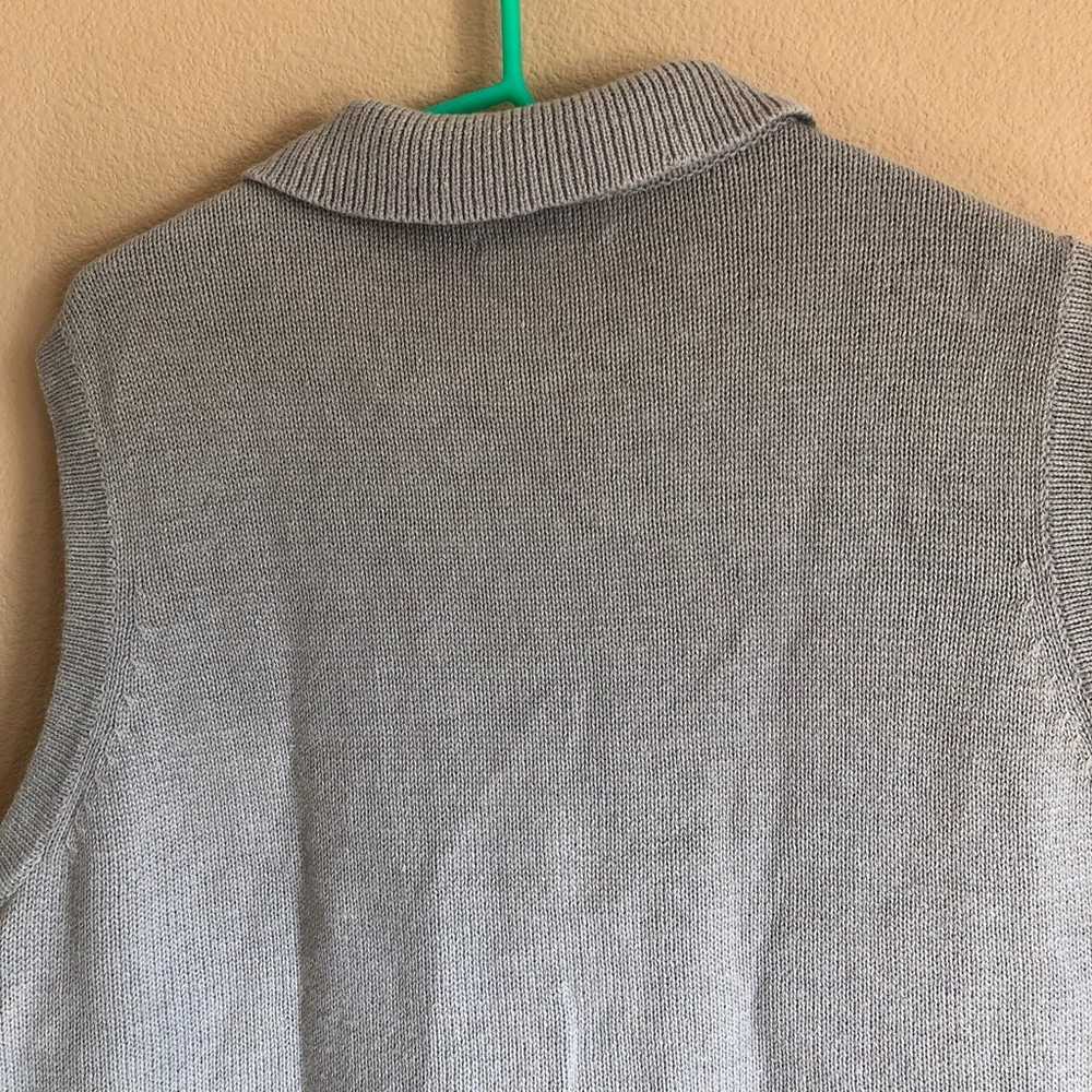 Vintage Christmas Ugly Sweater Zip up Vest size XL - image 6