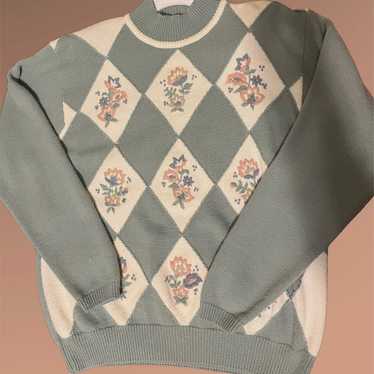 Alfred Dunner vintage floral Sweater - image 1