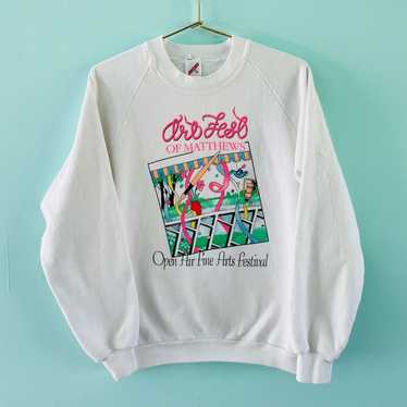 Vintage Art Festival Sweatshirt Crewneck 90s Matt… - image 1