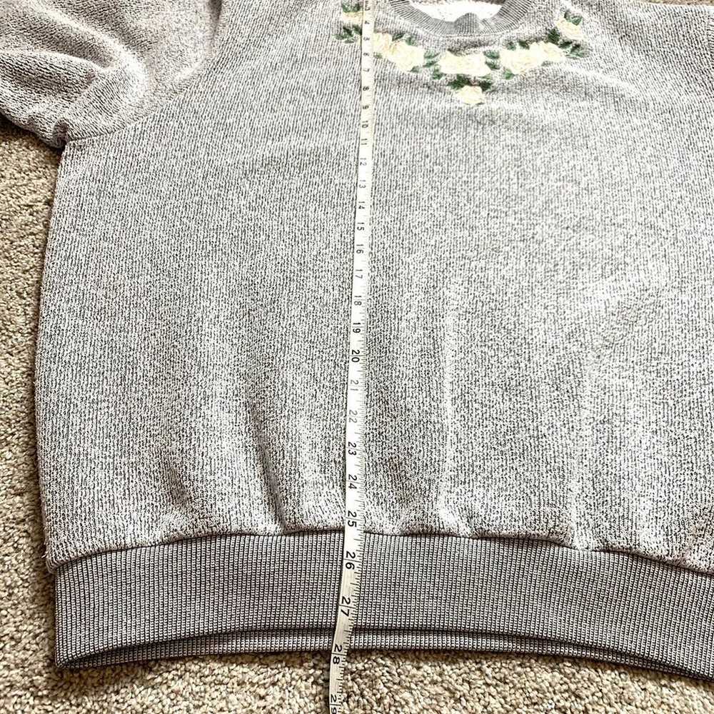1990s Handmade Oversized Rose Sweatshirt Sz XL - image 7