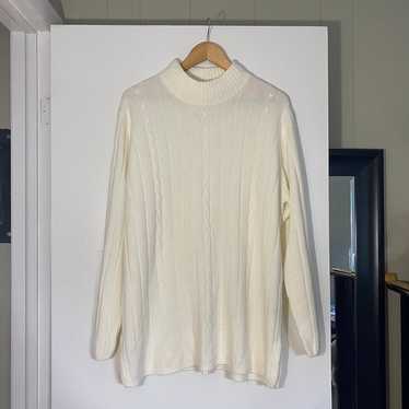 Yarnworks Y2K Vintage Cream Oversized Sweater Size
