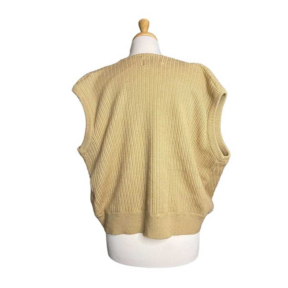 Vintage Banff Ltd Cable Knit Sweater Vest Button … - image 2