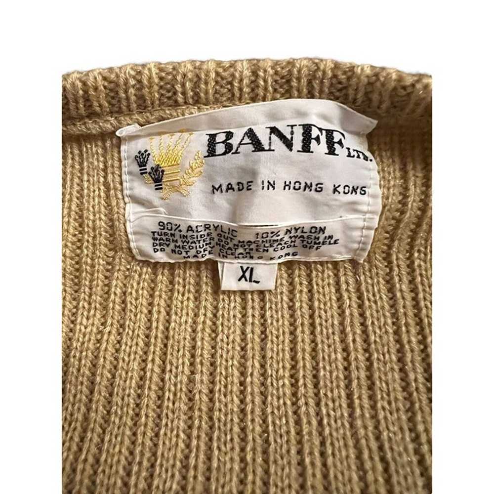 Vintage Banff Ltd Cable Knit Sweater Vest Button … - image 4