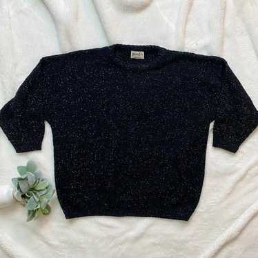 Vintage rainbow shimmer thread sweater - image 1