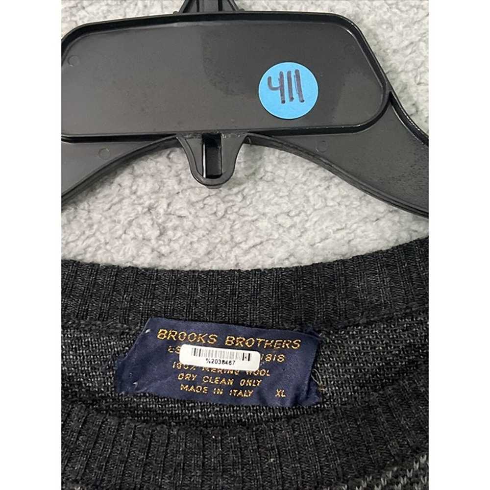Brooks Brothers Sweater Men XL Wool Black 100% Me… - image 4