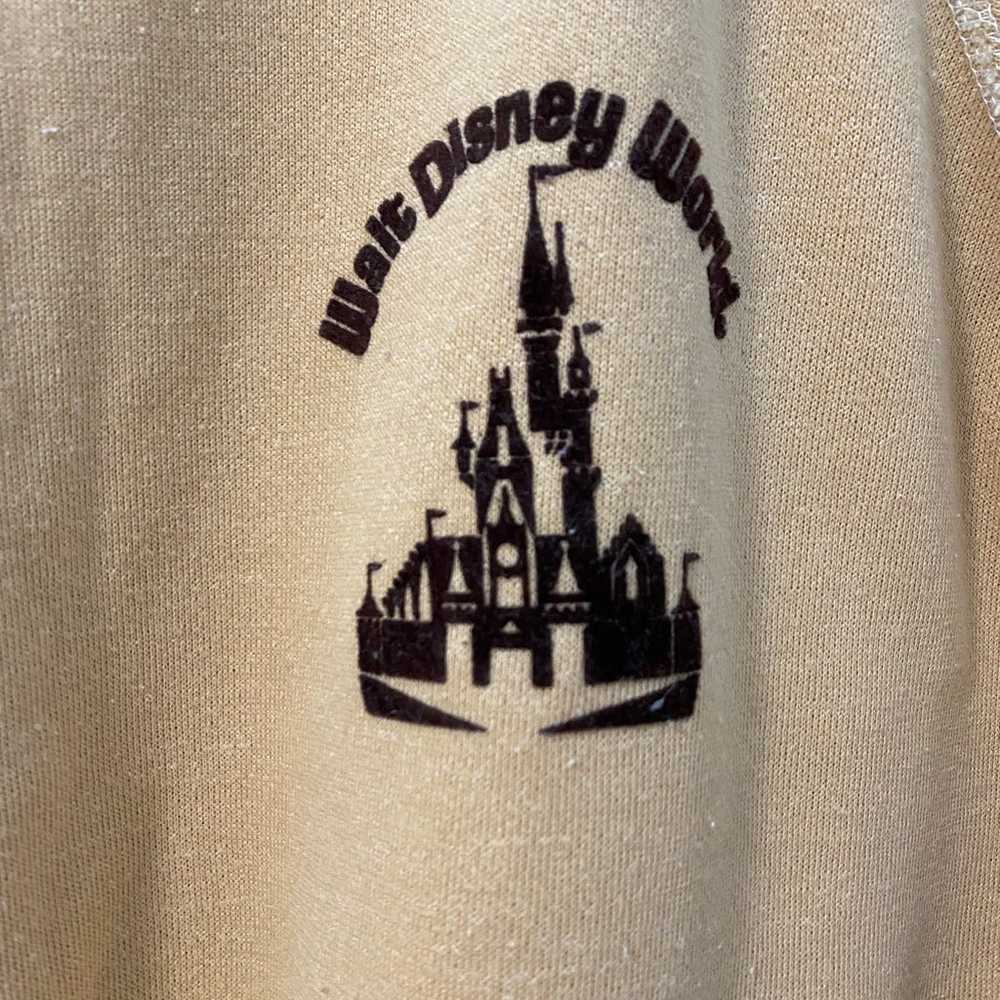 1970s Walt Disney World sweatshirt flocked fuzzy … - image 3