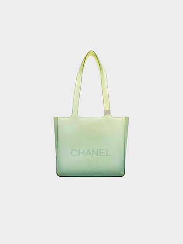 Chanel 2000s Green Jelly Rubber Tote