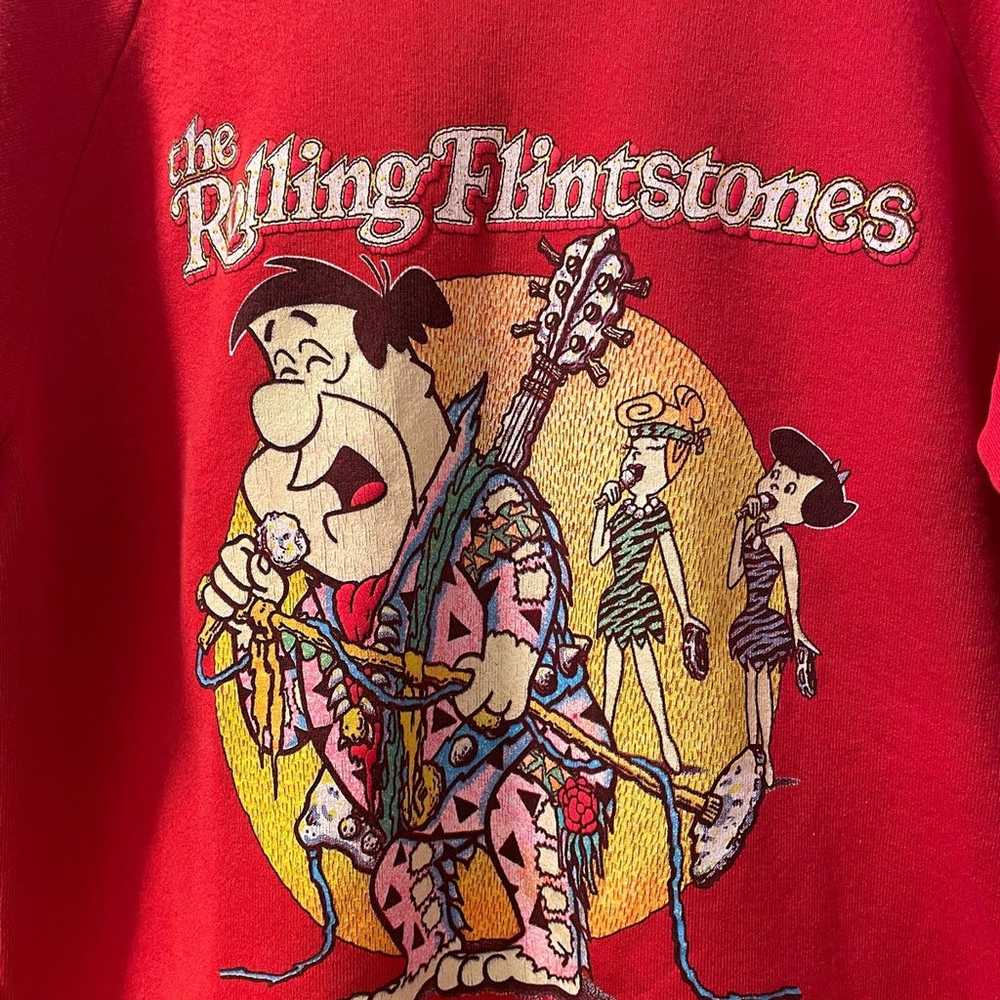 Vintage 1988 The Rolling Flintstones Sweater Size… - image 2