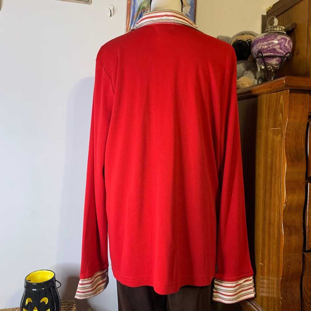 Fashion Bug Red Layered Sweater - image 6